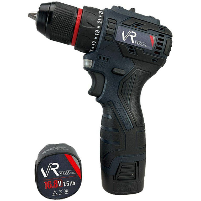 دريل شارژي براشلس برند ويوارکس 16.8 ولت