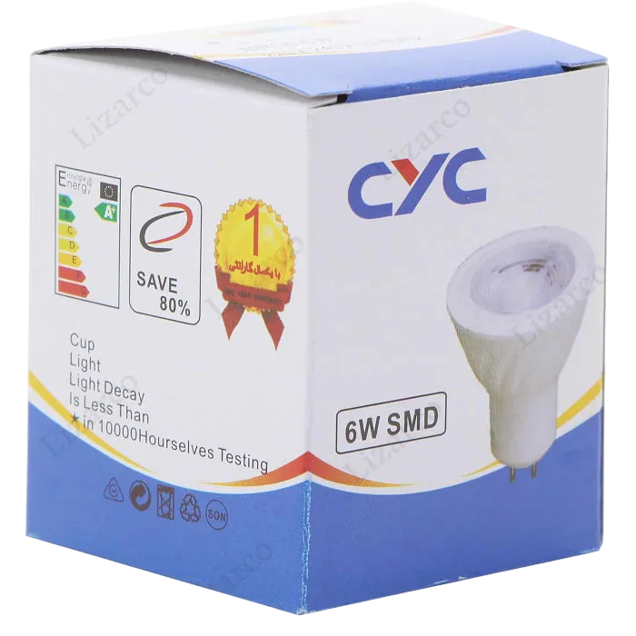 چراغ 6 وات هالوژنی cyc